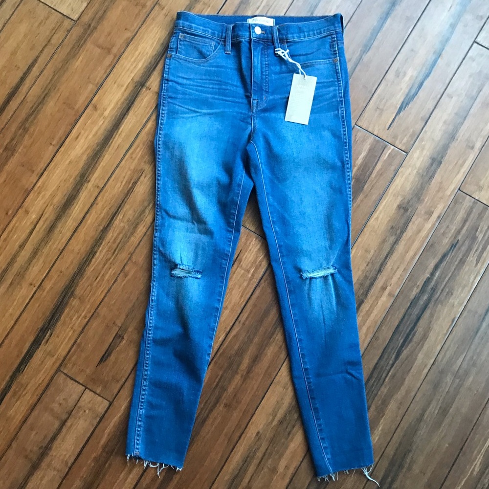 Madewell Roadtripper high rise distressed jeans